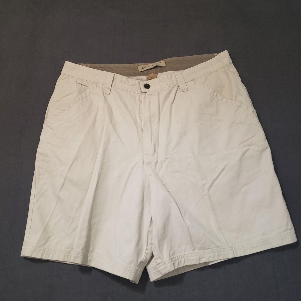 Northeast Outfitters‎ Shorts Mens 40 White Cotton Twill Flat Front Casual Cargo